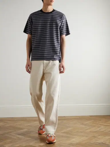 NN07 Lionel 30017 Striped Cotton-Jacquard T-Shirt - Men | Thumbnail 2 NN07 Lionel 30017 Striped Cotton-Jacquard T-Shirt - Men | Thumbnail 2