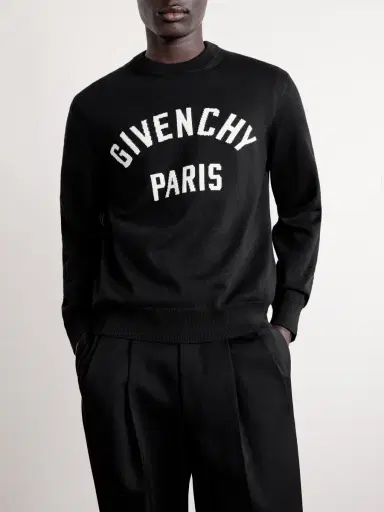 Givenchy Knitted Cotton-Blend Sweater - Men | Thumbnail 3