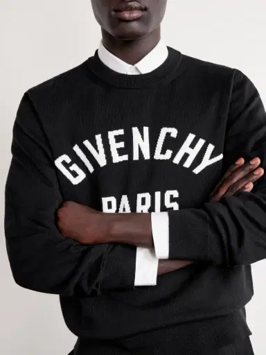 Givenchy Knitted Cotton-Blend Sweater - Men | Thumbnail 5