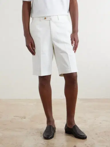 De Petrillo Straight-Leg Cotton-Blend Twill Shorts - Men | Thumbnail 3 De Petrillo Straight-Leg Cotton-Blend Twill Shorts - Men | Thumbnail 3