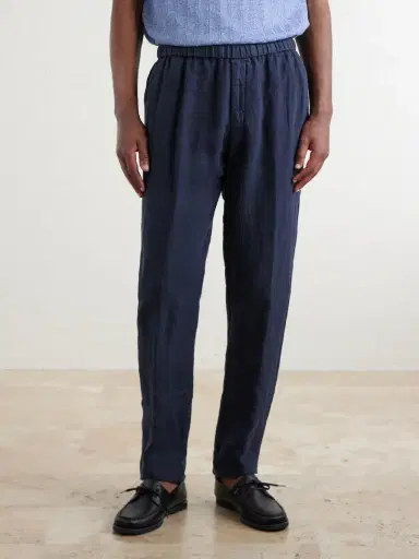 Boglioli Tapered Linen Trousers - Men | Thumbnail 3