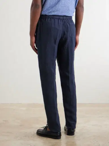 Boglioli Tapered Linen Trousers - Men | Thumbnail 4