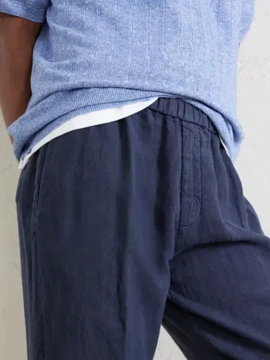 Boglioli Tapered Linen Trousers - Men | Thumbnail 5
