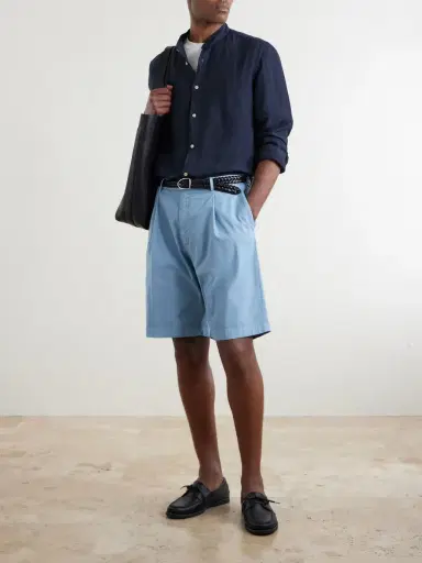 Boglioli Straight-Leg Cotton-Blend Shorts - Men | Thumbnail 2 Boglioli Straight-Leg Cotton-Blend Shorts - Men | Thumbnail 2