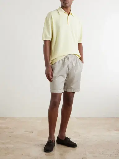 Boglioli Straight-Leg Cotton-Blend Twill Shorts - Men | Thumbnail 2