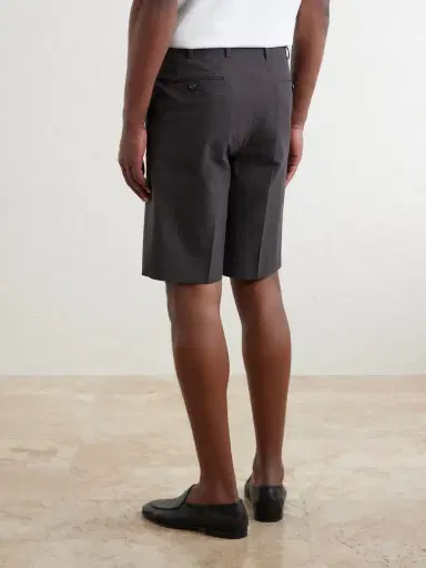 De Petrillo Straight-Leg Cotton-Seersucker Shorts - Men | Thumbnail 4