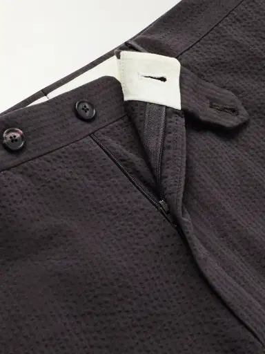 De Petrillo Straight-Leg Cotton-Seersucker Shorts - Men | Thumbnail 6