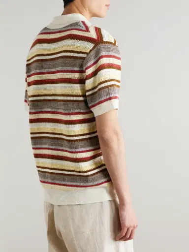 NN07 Lars 60019 Camp-Collar Striped Organic Cotton Shirt - Men | Thumbnail 3 NN07 Lars 60019 Camp-Collar Striped Organic Cotton Shirt - Men | Thumbnail 3