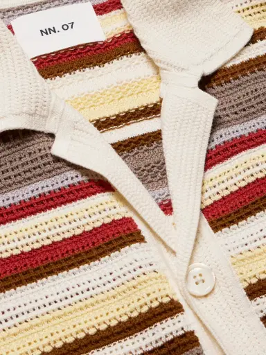 NN07 Lars 60019 Camp-Collar Striped Organic Cotton Shirt - Men | Thumbnail 4 NN07 Lars 60019 Camp-Collar Striped Organic Cotton Shirt - Men | Thumbnail 4