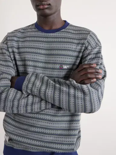 WTAPS Logo-Appliquéd Striped Cotton-Jersey T-Shirt - Men | Thumbnail 5 WTAPS Logo-Appliquéd Striped Cotton-Jersey T-Shirt - Men | Thumbnail 5