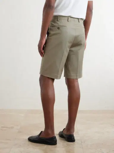 De Petrillo Straight-Leg Cotton-Blend Twill Shorts - Men | Thumbnail 4 De Petrillo Straight-Leg Cotton-Blend Twill Shorts - Men | Thumbnail 4