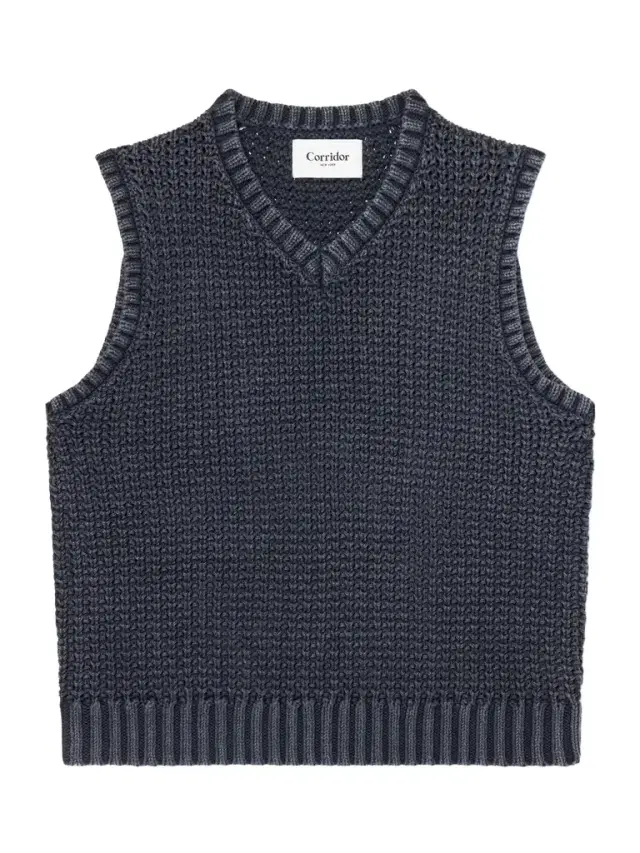 Corridor Open-Knit Cotton Vest - Men