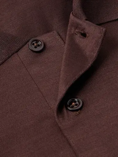 Charvet Cotton-Sateen Polo Shirt - Men | Thumbnail 5 Charvet Cotton-Sateen Polo Shirt - Men | Thumbnail 5
