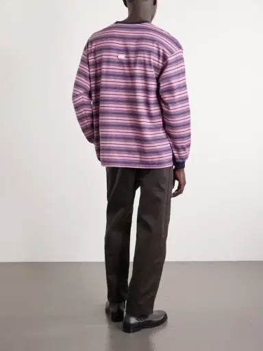 WTAPS Logo-Appliquéd Striped Cotton-Jersey T-Shirt - Men | Thumbnail 4