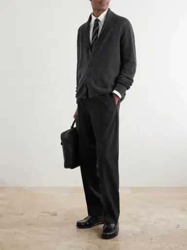 John Smedley Rockford Shawl-Collar Recycled-Cashmere and Merino Wool-Blend Cardigan - Men | Thumbnail 2 John Smedley Rockford Shawl-Collar Recycled-Cashmere and Merino Wool-Blend Cardigan - Men | Thumbnail 2