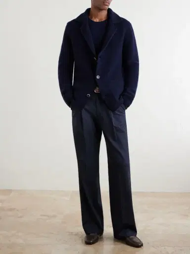 Altea Knitted Virgin Wool Blazer - Men | Thumbnail 2 Altea Knitted Virgin Wool Blazer - Men | Thumbnail 2
