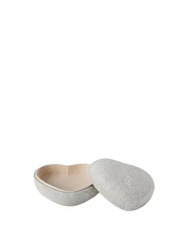 AERIN Dove Heart-Shaped Faux Shagreen Decorative Box | Thumbnail 1