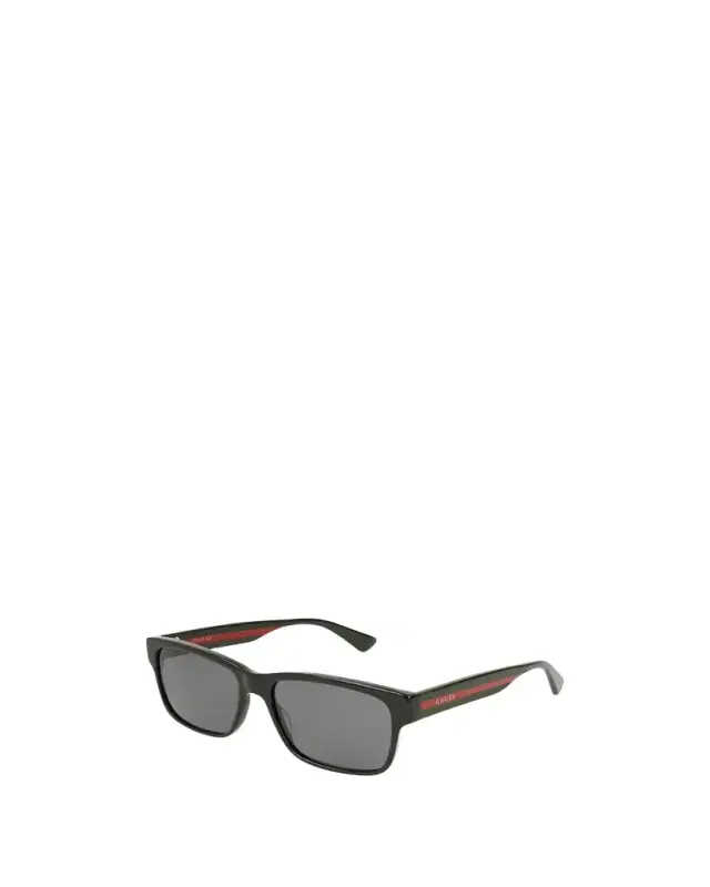 Square Acetate Sunglasses with Signature Web