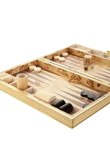 AERIN Cane Backgammon Set | Thumbnail 1