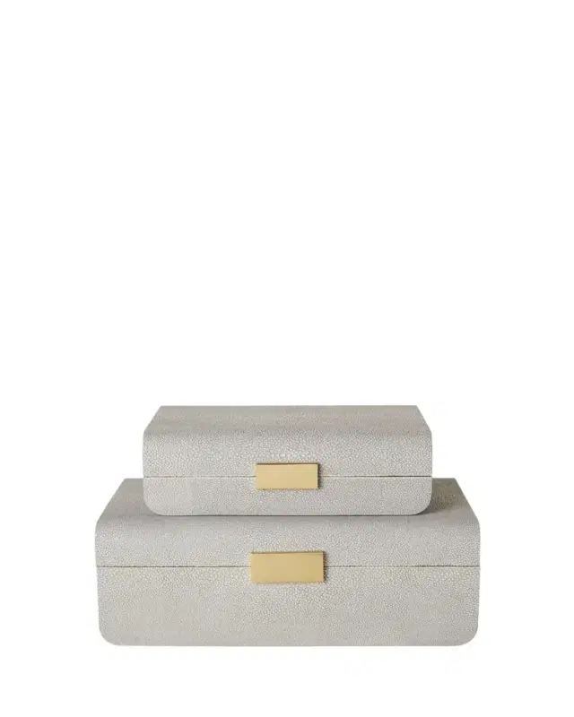 AERIN Small Mod Faux Shagreen Jewelry Box