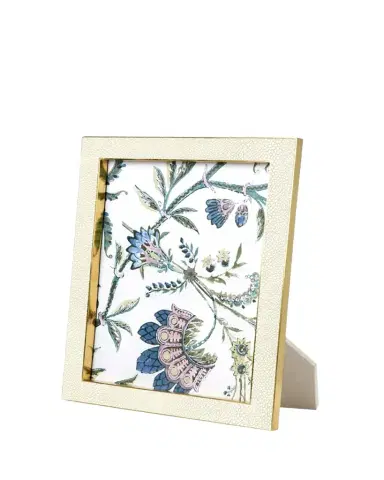 AERIN Cream Faux-Shagreen 8" x 10" Picture Frame | Thumbnail 1