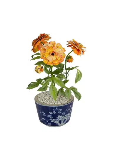 Tommy Mitchell Marigold October Birth Flower in Ceramic Pot | Thumbnail 1