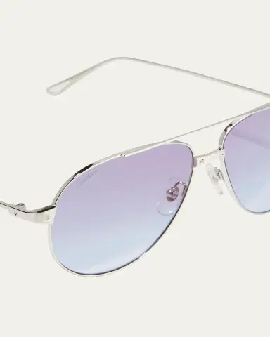 Cartier Santos Screw Metal Aviator Sunglasses | Thumbnail 5 Cartier Santos Screw Metal Aviator Sunglasses | Thumbnail 5