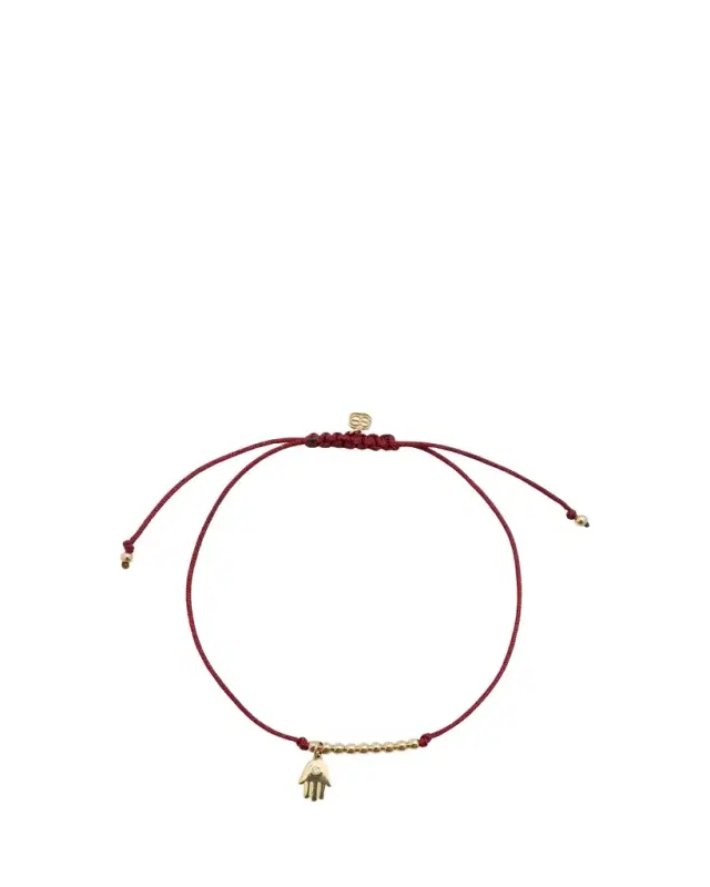Sydney Evan Diamond Hamsa Pull-Cord Bracelet