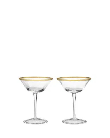 AERIN Sophia Clear Coupe Glasses | Thumbnail 1