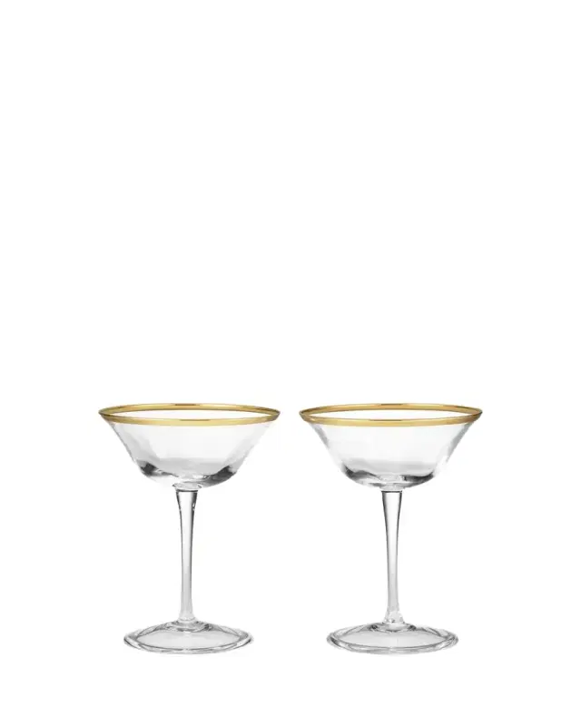 AERIN Sophia Clear Coupe Glasses