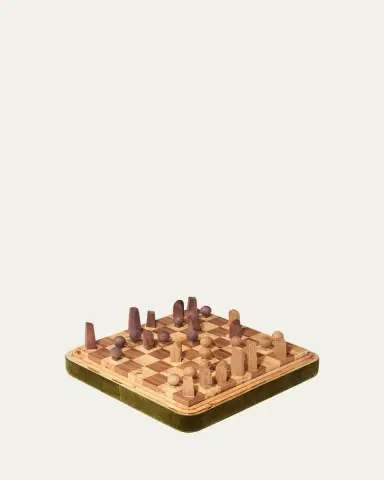 AERIN Velvet Chess Set | Thumbnail 5