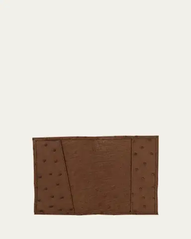 Abas Ostrich Leather Passport Booklet | Thumbnail 4