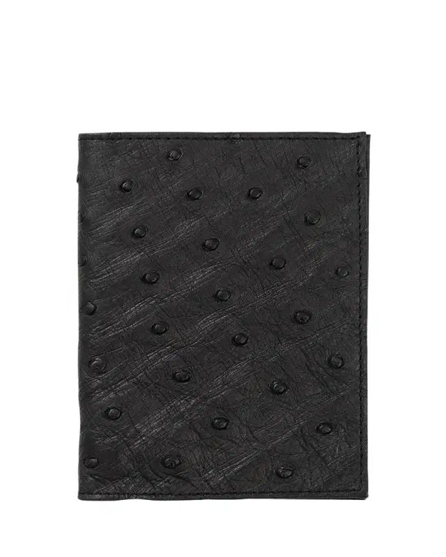 Abas Ostrich Leather Passport Booklet