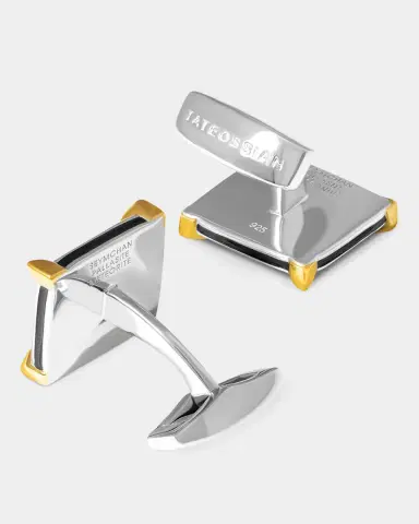 Tateossian Men's Two-Tone Seymchan Pallasite Meteorite Cufflinks | Thumbnail 3