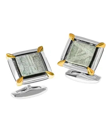 Tateossian Men's Two-Tone Seymchan Pallasite Meteorite Cufflinks | Thumbnail 1