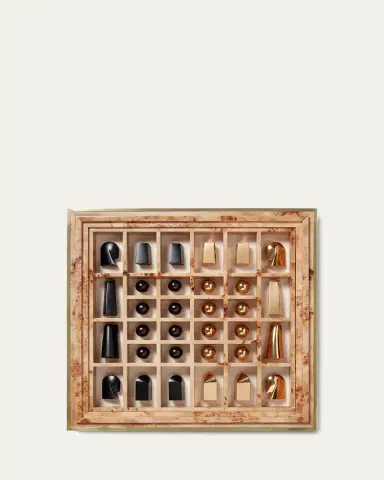 AERIN Colette Cane Chess Set | Thumbnail 4