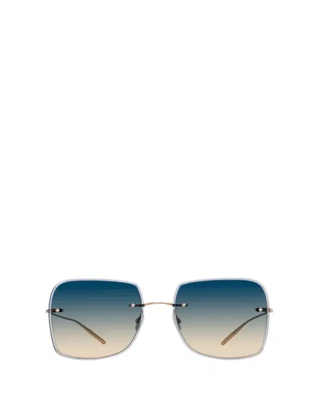 Barton Perreira Sharona Blue Titanium Acetate Square Sunglasses