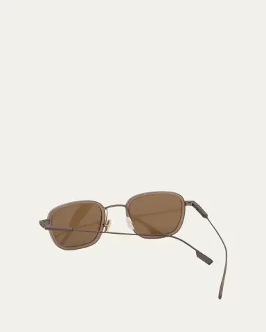 Zegna Men's Square Titanium Sunglasses | Thumbnail 2