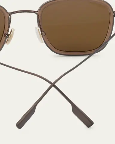 Zegna Men's Square Titanium Sunglasses | Thumbnail 4