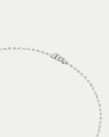 Lana 14K White Gold Pear Diamond Tennis Necklace | Thumbnail 3