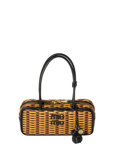 Miu Miu Beau Woven Leather Top-Handle Bag | Thumbnail 3