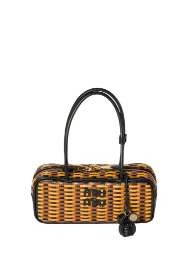 Miu Miu Beau Woven Leather Top-Handle Bag | Thumbnail 1