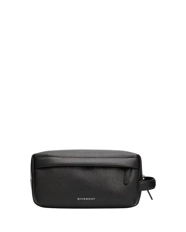 Men's U Backpack Toiletry Bag in Grained Leather