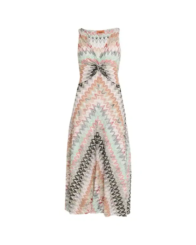 Zigzag Sleeveless A-Line Dress