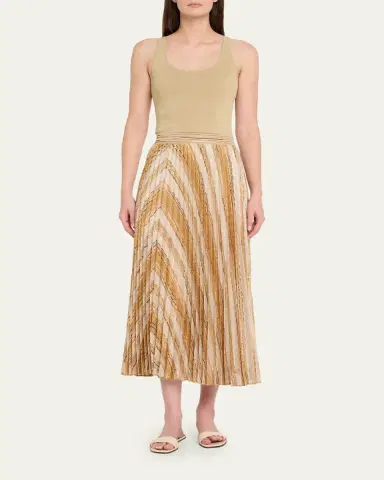 Missoni Pleated Brocade Midi Skirt | Thumbnail 2 Missoni Pleated Brocade Midi Skirt | Thumbnail 2