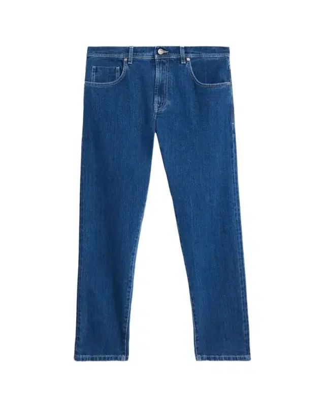 Cesare Attolini Men's Dark-Wash Denim Slim Straight-Leg Jeans