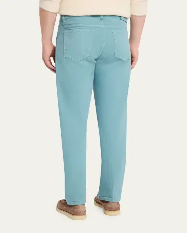 Cesare Attolini Men's Cotton Bull Slim Straight-Leg Five-Pocket Pants | Thumbnail 3