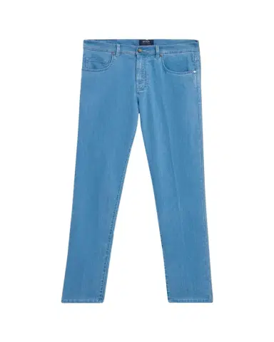 Cesare Attolini Men's Light-Wash Denim Slim Straight-Leg Jeans | Thumbnail 1 Cesare Attolini Men's Light-Wash Denim Slim Straight-Leg Jeans | Thumbnail 1