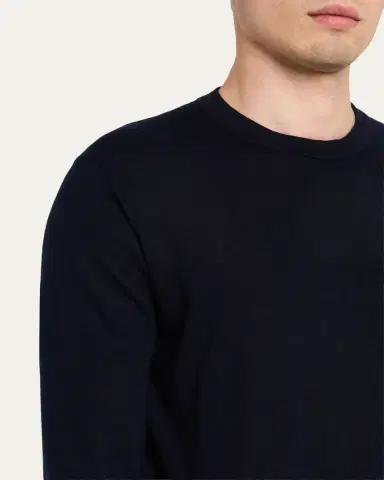 Cesare Attolini Men's Solid Cashmere Crewneck Sweater | Thumbnail 5 Cesare Attolini Men's Solid Cashmere Crewneck Sweater | Thumbnail 5