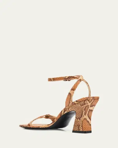 NODALETO Snake-Printed Leather Ankle-Strap Sandals | Thumbnail 2 NODALETO Snake-Printed Leather Ankle-Strap Sandals | Thumbnail 2